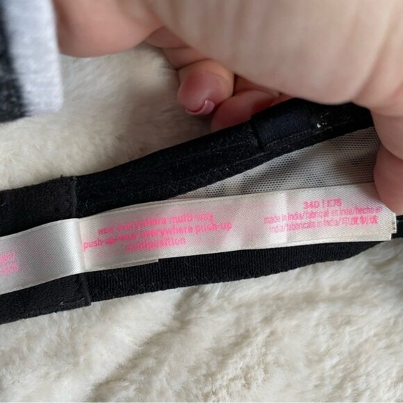 Victoria's Secret PINK | Logo Wear Everywhere Multi-Way Push-up Bra | Size 34D - Picture 9 of 13